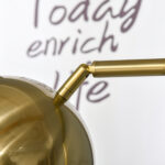 Lampada da Terra Moderna con Paralume Regolabile in Stile Vintage Compatibile con E27 40W - Oro - immagine 9