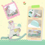 Cavallo a Dondolo per Bambini 1-3 Anni con Maniglie, Schienale e Pedali in MDF, 68L x 27P x 47,5A cm, Multicolore - immagine 6