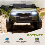 Auto Elettrica per Bambini TOYOTA Land Cruiser 12V con Telecomando, Età 3-8 Anni, Verde - immagine 4