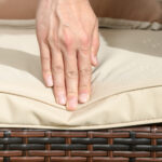 Divano 3 Posti da Esterno in Rattan PE con Cuscini Imbottiti e Sfoderabili, 173x68x78 cm, Marrone - immagine 8