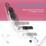 Cyclette Pieghevole da Fitness in Acciaio, Cyclette Magnetica Pieghevole da Casa con Altezza Regolabile, Resistenza Magnetica a 8 Livelli, Schermo LCD, 43x97x109cm, Rosa - immagine 6