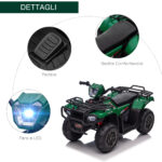 Quad per Bambini 3-6 Anni con 3 Luci LED, Velocità max 4km/h e 50 Minuti max di Carica, 88x45x50 cm - immagine 7