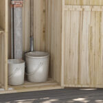 Casetta da Giardino in Legno di Abete con 2 Porte e Ripiani, 120x57x183cm, Naturale - immagine 9