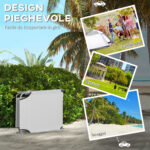 Set 2 Sdraio da Giardino Pieghevoli con Tettuccio Regolabile, in Tessuto Oxford e Metallo, 187x58x36 cm, Grigio Chiaro - immagine 5