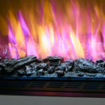 Caminetto Elettrico a 10 Colori con Spegnimento Automatico e Timer da 12h, 61x28x66,5 cm, Bianco - immagine 9