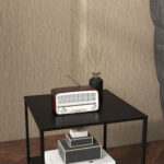 Tavolino da Caffè in Stile Industriale in Acciaio a 2 Ripiani, 40x40x45cm, Nero - immagine 6