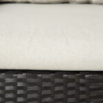 Divano da Giardino 2 Posti in Rattan PE con Cuscini, 132x70x74cm, Marrone - immagine 9