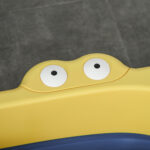 Vaschetta Bagnetto Neonato Pieghevole con Supporto Antiscivolo, Vaschetta da Bagno Portatile per Neonati e Bambini di 0-6 Anni con Foro di Scarico, 75,3x55,4x43cm, Blu e Giallo - immagine 9