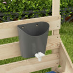 Sabbiera per Bambini 3-7 Anni con Tettuccio e Set da Cucina, in Legno di Abete, 180x103x144,5 cm - immagine 8