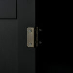 Carrello da Cucina in Legno con 2 Cassetti, Armadietto 3 Ante e 4 Ruote, 121x46x91cm, Nero - immagine 8