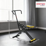 Macchina Total Crunch Pieghevole con Seduta Regolabile, in Metallo e Plastica, 57x105x115 cm, Giallo - immagine 3