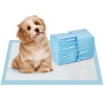 Set 1 Tappetini Igienici per Cani a 6 Strati in Tessuto non Tessuto, Carta e PE, 45x30 cm, Blu e Bianco