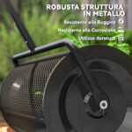Spandiconcime da 75L in Metallo con Manico Regolabile a T e Maniglia Imbottita, 70x40x112 cm, Nero - immagine 7