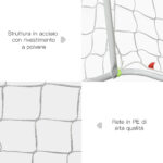 Porta da Calcio da Esterno in Metallo con Bersaglio e Pali in Tessuto Oxford, 186x62x123 cm, Gialla - immagine 4