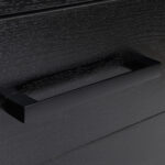 Cassettiera Portadocumenti da Ufficio Schedario con 3 Cassetti e Serratura, in Legno, Nero, 39,2 x 40 x 65,4cm - immagine 8