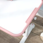 Set Scrivania e Sedia per Bambini Regolabili, Banco Scuola con Piano Inclinabile, Cassetto, Scaffale, Rosa - immagine 9