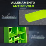 Step Fitness per Aerobica Regolabile su 3 Altezze 10-15-20 cm in Plastica, Verde e Grigio - immagine 6