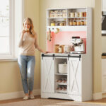 Credenza Cucina con Prese Elettriche, Luce LED, Portabottiglie e Ante Scorrevoli, 1x38x180 cm, Bianco - immagine 9