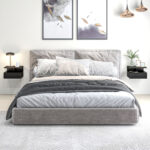 Set da 2 Comodini Sospesi per Camera da Letto con Cassetto e Mensola Superiore in Legno 35x32x22,5cm - immagine 7