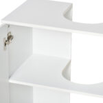 Mobile Sotto Lavabo Bagno con Antine in MDF e Bambù 60x30x60,5cm - Bianco e Color Legno - immagine 9
