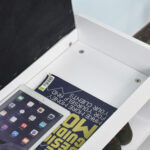 Panca Scarpiera con Cuscino, Cassetto e 3 Vani Aperti in Legno, 81x31,5x49cm, Bianco - immagine 9