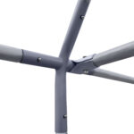 Recinto per Galline con telo di copertura per 4-6 polli in acciaio, 280x190x195 cm - immagine 8