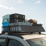 Portapacchi per Auto in Acciaio da 90,7 kg con Deflettori e Guide Laterali, 110,5x99,5x18,5 cm, Nero - immagine 9