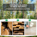 Fioriera da Esterno con Grigliato per Rampicanti e Vaso, in Legno di Abete, 72,5x31,5x149,5 cm, Arancio - immagine 7