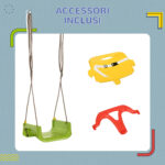 Altalena per Bambini 9-36 Mesi in PP e PE con Corda Regolabile e Cintura, 42x33x120-180 cm - immagine 8