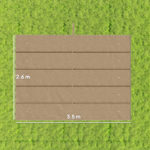 Tetto per Gazebo Pergola con 10 Fori di Drenaggio in Poliestere, 350x260 cm, per Pergola 4x3m, Marrone Chiaro - immagine 3