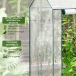 Serra da Giardino con Copertura in PE, 2 Zone Separate e Porte Avvolgibili, 1x80x150cm - immagine 5
