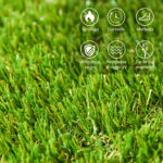 Piastrelle da Giardino con Erba Sintetica 30x30cm 10 Pezzi, Prato Artificiale Realistico, Verde - immagine 6