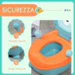 Vasino per Bambini da 6 Mesi a Forma di Alieno, Seduta Ergonomica, Schienale e Vaschetta Rimovibile, Blu - immagine 4