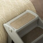 Scaletta per Cani Pieghevole con 4 Gradini Antiscivolo, Scaletta per Animali da 10kg max, 62x38x49,5 cm, Grigio - immagine 9