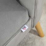 Sedia Moderna per Soggiorno e Sala da Pranzo con Seduta Imbottita e Tessuto Vellutato, 60x66x79 cm, Grigia - immagine 9