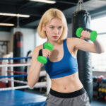 Set Manubri con Supporto, 6 Manubri Totali 2x1 kg, 2x2 kg, 2x3 kg, Multicolore - immagine 9