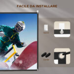 Telo per Proiettore 120" 16:9 HD 4K/8K Pieghevole e Portatile, Antipiega e Lavabile, Doppia Facciata, Bianco - immagine 7