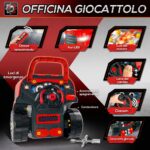 Officina Camion Giocattolo con Motore e 61 Accessori per Bambini 3-5 Anni, Ruote e Maniglia, 40x39x47cm, Rosso - immagine 4