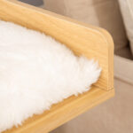 Casetta per Gatti con Pali Tiragraffi in Sisal, Cuscini Lavabili e Pallina, 35x35x81cm, Quercia - immagine 9