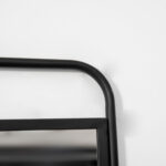 Specchio da Parete con Mensola Inferiore e Struttura in Metallo, 36,2x12x71,7cm, Nero - immagine 9