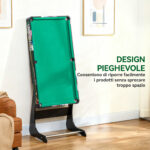 Tavolo da Gioco 6 in 1 con Calcio Balilla, Biliardo, Air Hockey, Ping Pong, Anelli e Hockey su Prato, 118x104x71 cm - immagine 5