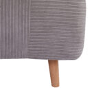 Poltrona Letto Reclinabile 2 in 1 con Seduta Extra-Large, Effetto Velluto, Grigio - immagine 8