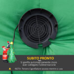 Babbo Natale Gonfiabile con Albero e Pinguino, Altezza 180cm, Luci LED e Gonfiatore - immagine 6