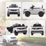 Macchina Elettrica per Bambini Licenza Land Rover con Fari LED, Clacson e Telecomando, 105x68,5x58 cm, Bianco - immagine 9