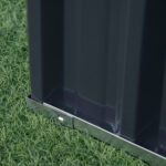 Letto per Orto Rialzato in Acciaio, Forma Regolabile e Fondo aperto, 174x90x30cm - immagine 9