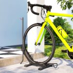 Rastrelliera per Bici Regolabile con Tubo di Supporto, in Acciaio e Plastica, 75x41x71-81 cm, Nero - immagine 8