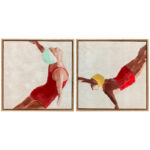 Set di 2 Quadri su Tela Moderni, Stampa Artistica da Parete con Ganci Inclusi, 40x40 cm