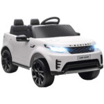 Macchina Elettrica per Bambini Licenza Land Rover con Fari LED, Clacson e Telecomando, 105x68,5x58 cm, Bianco