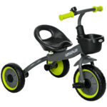 Triciclo per Bambini da 2-5 Anni con Seduta Regolabile e Campanello, 70,5x50x58cm, Nero