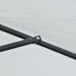 Ombrellone da Giardino Inclinabile 2,3x2,2m con Manovella, Palo in Metallo e 6 Stecche, Crema - immagine 9